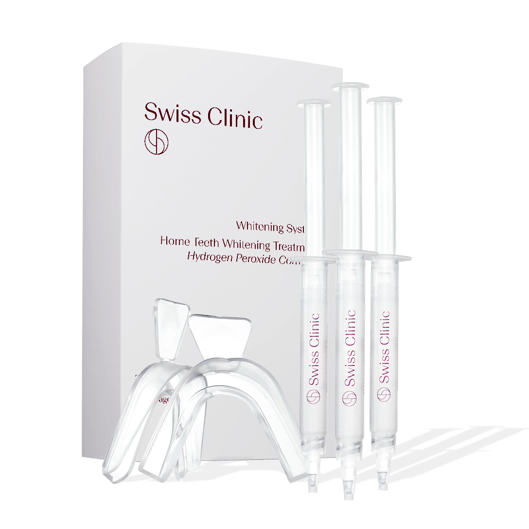Whitening System Swiss Clinic, tandblekning med skenor och blekningsgel